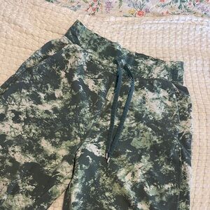 Lululemon Watercolor Green Joggers